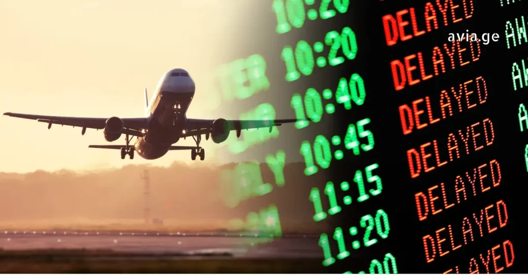 delayed flights gaukmebuli frena
