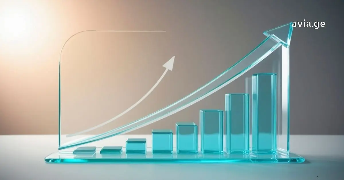 Upward business growth chart