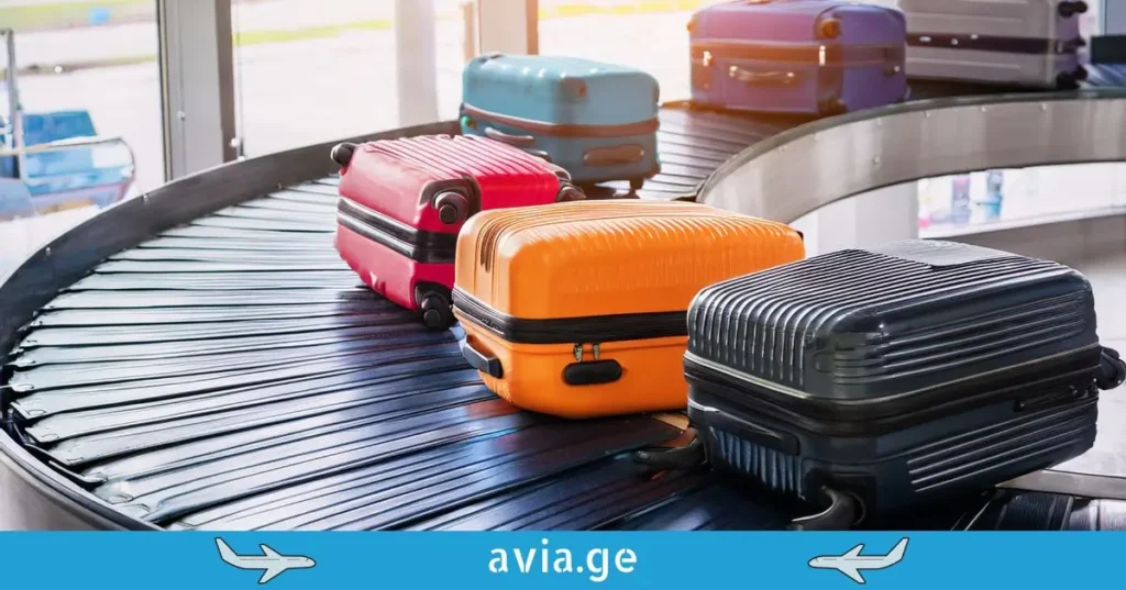 Suitcases on an airport