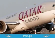 საავიაციო გიგანტმა Qatar Airways-მა საქართველოში რეგულარული სატვირთო გადაზიდვები დაიწყო კატარის ავიახაზების სატვირთო თვითმფრინავი