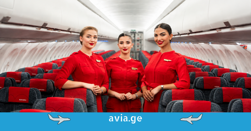 airarabia crew Air Arabia-ს ეკიპაჟი თვითმფრინავის სალონში