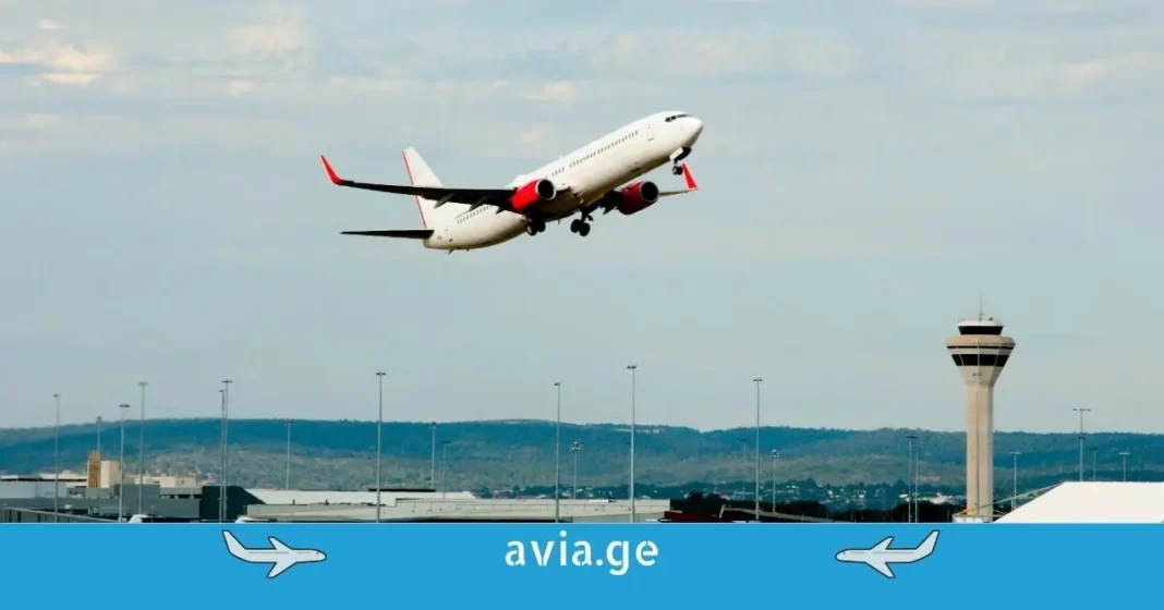 tvitmfrinavi afrenis momenshshi aeroportidan თვითმფრინავის აფრენის პროცესი